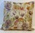 20” Square Pillow With a Purple and Orange Watercolor-Like Floral Print - Made in U K For Sale - Image 12 of 12