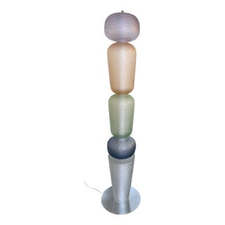 Large Contemporary Totem Murano Glass Floor Lamp by Studio Ad, Italy For Sale