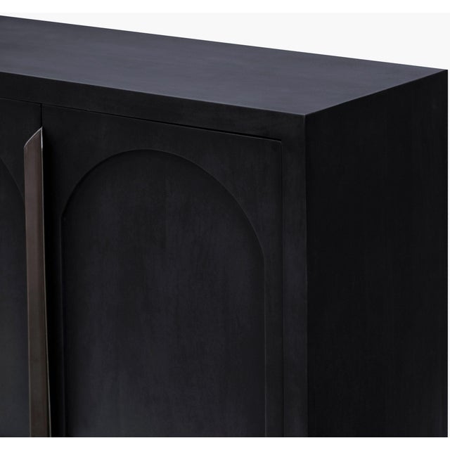 Contemporary Byron Cabinet Black For Sale - Image 3 of 10