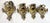 Bronze 4 Antique Ornate Victorian Face Gilt Bronze Metal Salvage Hardware Appliques For Sale - Image 8 of 9