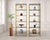 An elegant pair of open étagères or bookshelves constructed out of iron and hardwood by Oly Studio, San Francisco,...