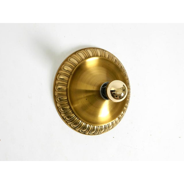 Mid-Century Modern Space Age Pop Art Brass and Metal Wall Lamp from Sölken Leuchten, 1960s For Sale - Image 3 of 14