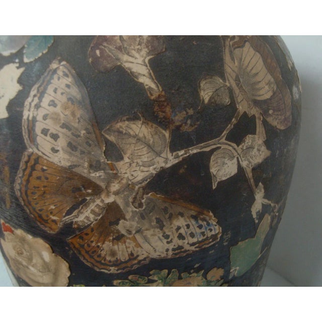 Scrap Decoupage Earthenware Jug Victorian Folk Art For Sale - Image 9 of 13
