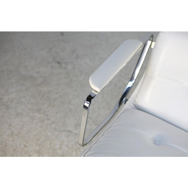 Metal Space Age Lounge Chair in Steel and Faux Leather, France, 1970s For Sale - Image 7 of 18