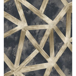 The House of Scalamandré Interstellar Wallcovering, Noir For Sale