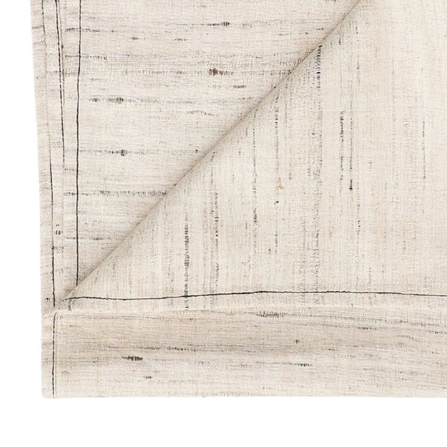 Contemporary Kora Off White Peace Silk Handloom Napkins- Set of 4 For Sale - Image 3 of 6