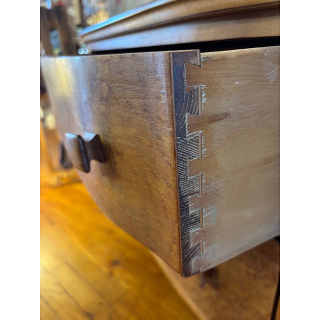 Wood 1990s 2 Drawer Birdseye Maple Dresser For Sale - Image 7 of 8