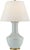 Transitional Chapman & Myers by Visual Comfort Signature Lambay Table Lamp in Ice Blue with Linen Shade For Sale - Image 3 of 3