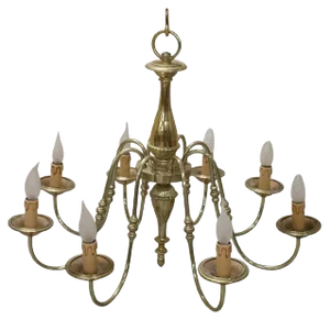 Gilt Brass Ceiling Lamp, 1950s