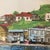 Mid-Century Modern 1980s Michael Donelan Watercolor "Grenada Seaside" — Panoramic Dark Wood Frame For Sale - Image 3 of 12