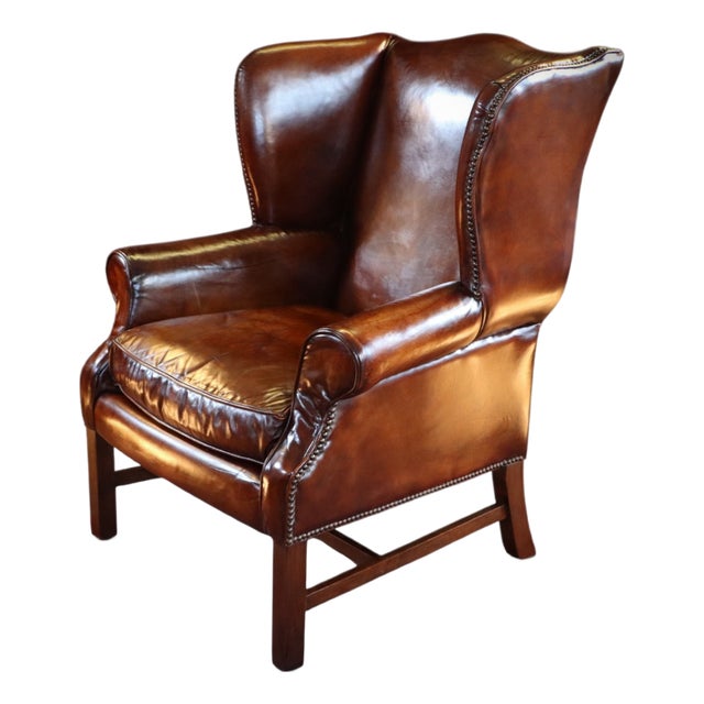 Halo Lincoln Club Lounge Chair in Cigar Leather from Timothy Oulton, 2010s For Sale