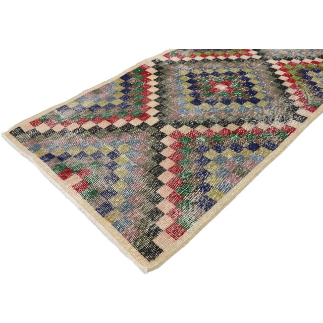 Mid-Century Modern Vintage Turkish Sivas Rug, 02'07 X 06'00 For Sale - Image 3 of 10