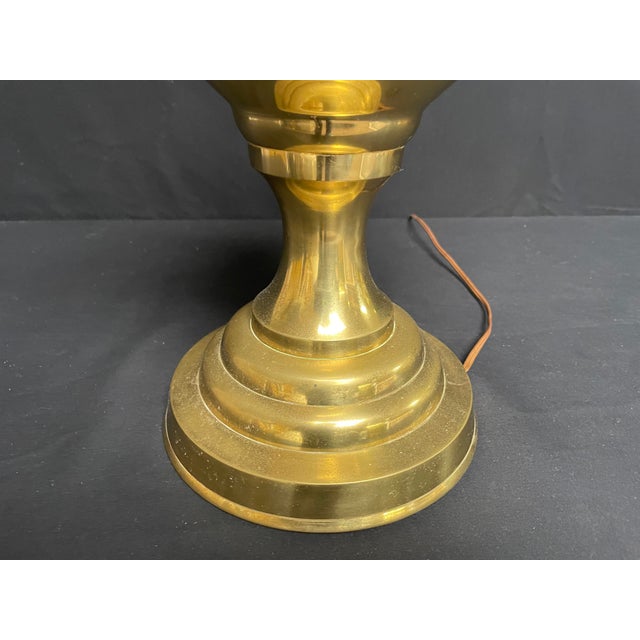 Mid 20th Century Asian Brass Lamp For Sale - Image 10 of 11