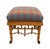 William Switzer Faux Bamboo Ottoman with Plaid Upholstery. This ottoman is a refined accent piece that blends classic...