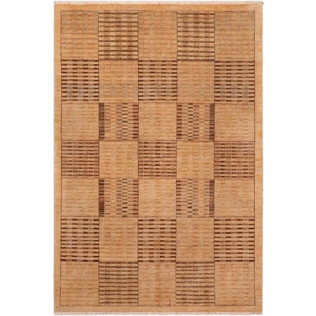 1990s 1990s Boho Chic Gabbeh Beige/Tan Wool Rug For Sale - Image 10 of 10