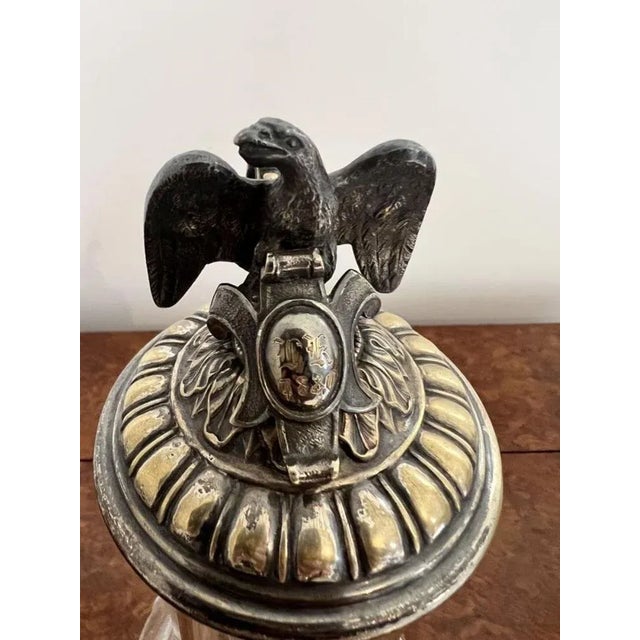 Victorian Glass and Silver Plated German Claret Jug, 1880s For Sale - Image 9 of 11