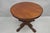 Antique French Empire Carved Mahogany Paw Foot Acanthus Pedestal Base Round Center Table with Carved Rope Edge. Appears to...