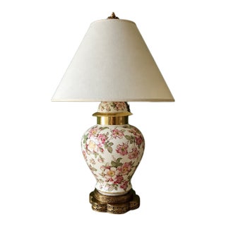 Schumann Arzberg Bavaria Briar Rose Porcelain Table Lamps For Sale