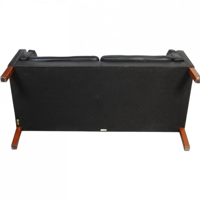 Kupe 2-Seater Sofa in Black Leather by Børge Mogensen, 1980s For Sale - Image 18 of 18