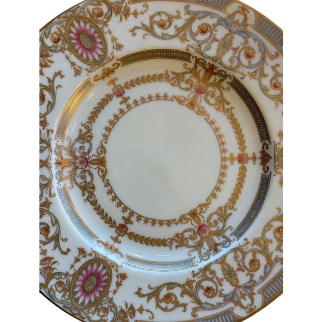 Early 20th Century Early 20th Century Set of Twelve Royal Worcester England Gilt Dinner Plates for r.h. Macy. New York For Sale - Image 5 of 8