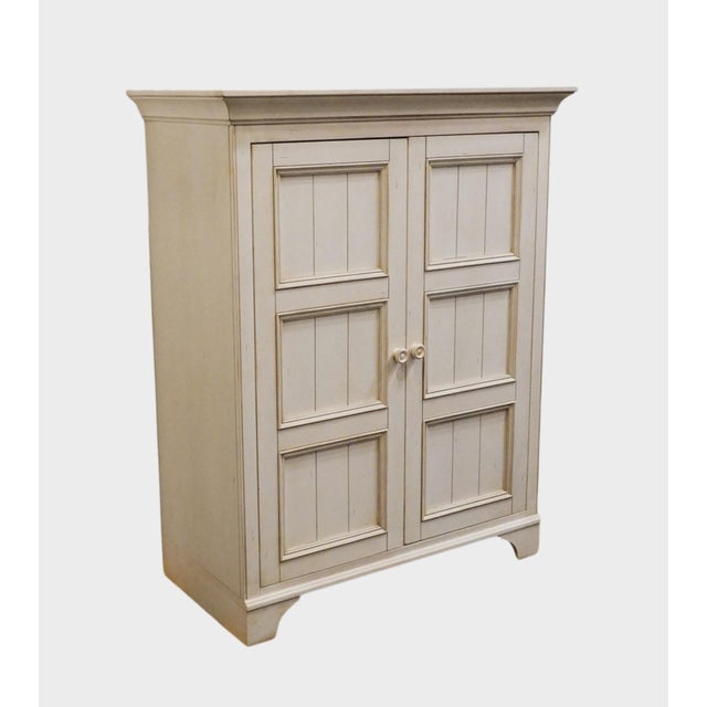 Ethan Allen Ethan Allen New Country Collection 46" Media Armoire / Entertainment Cabinet 33-9810 - 610 Cotton Finish For Sale - Image 4 of 18