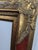 Ornate Red and Antique Gold Gilt Wood Picture Frame With Baroque-Style Relief For Sale - Image 4 of 12