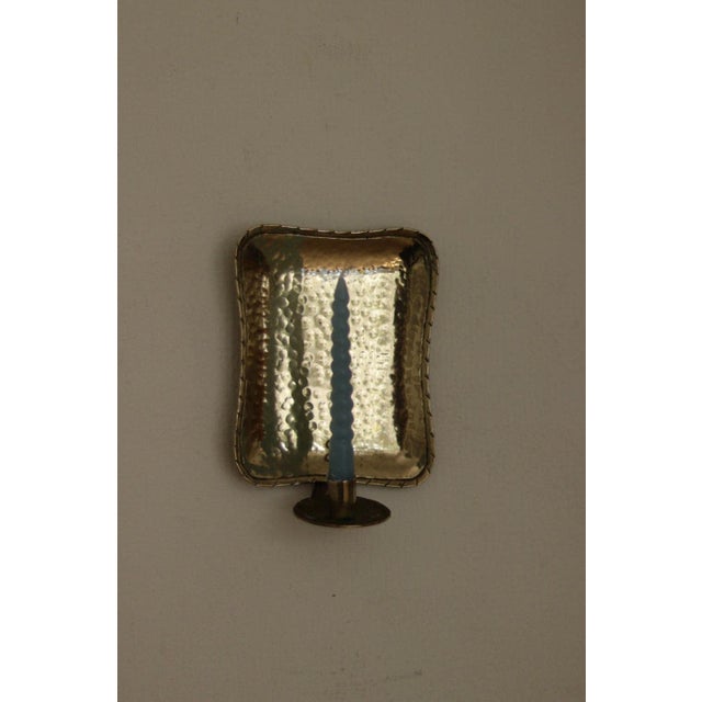 Small Swedish Brass Sconces, Set of 2 For Sale - Image 17 of 18