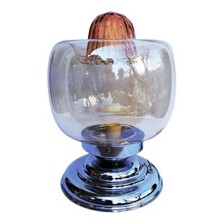 Chromed Metal & Glass Table Lamp by Toni Zuccheri for VeArt, 1970s For Sale