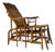 French Riviera Rattan and Bamboo Recliner Chair, 1920s For Sale