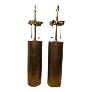Vintage Visual Comfort Brass Lamps - A Pair For Sale