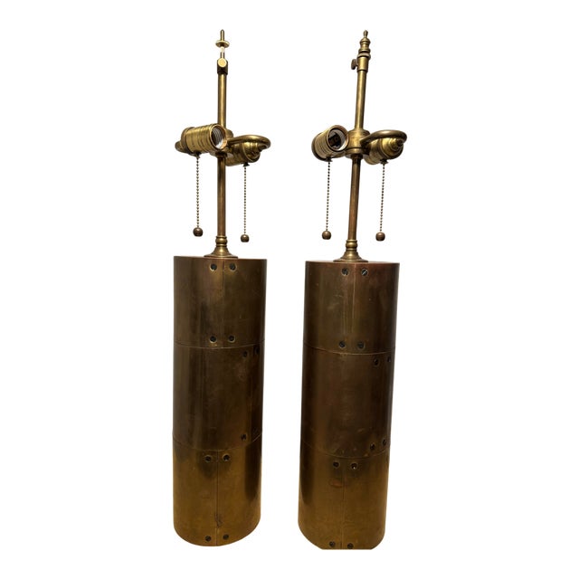 Vintage Visual Comfort Brass Lamps - A Pair For Sale