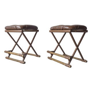Pair of 1970's Counter Stools After Cleo Baldon For Sale