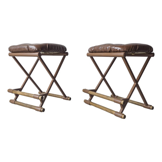 Pair of 1970's Counter Stools After Cleo Baldon For Sale