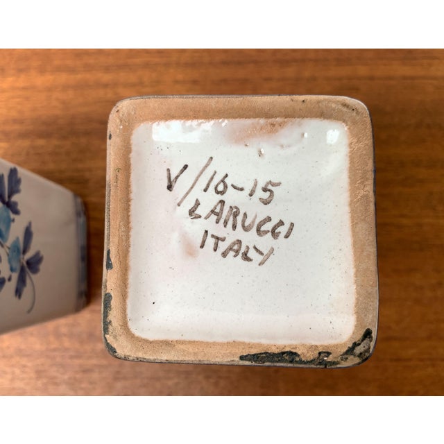 Vintage Italian Handpainted Vase from Larucci Italy, 1970s, Set of 2 For Sale - Image 14 of 18