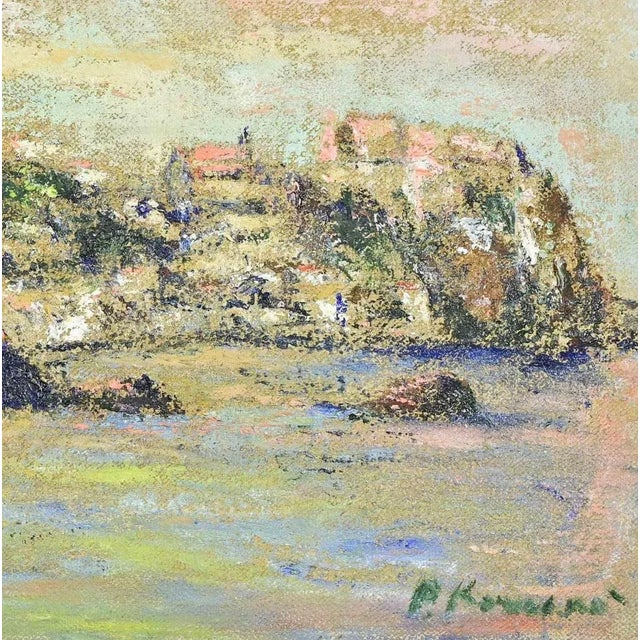 Oil on canvas realized by Pino Romanò (1934) in 1990s. Hand signed. Titled on rear. Excellent condition. This piece is...