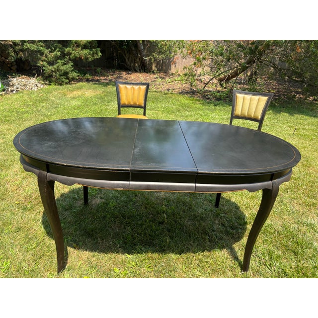 Vintage Wisconsin Chair Co. dining set from Port Washington, Wisconsin. Original matching set includes a 65” × 35” × 30”...