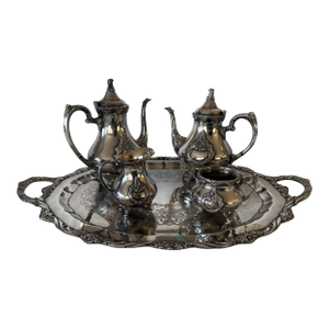 Mid 20th Century Webster and Wilcox International Silver Tea Set - Set of 5