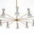 A fantastic Italian Mid-Century ceiling lamp by Stilnovo. The lamp features a central, gilded brass sphere from which...