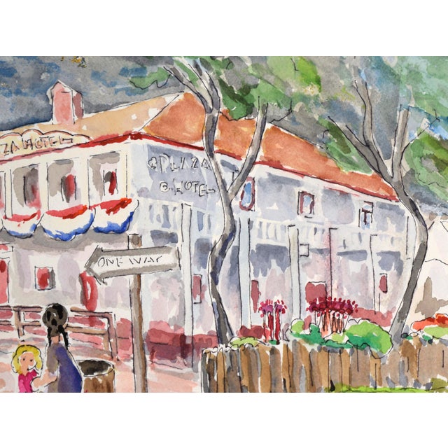 American Plaza Hotel - Original Watercolor by Ken L. Stephens For Sale - Image 3 of 5