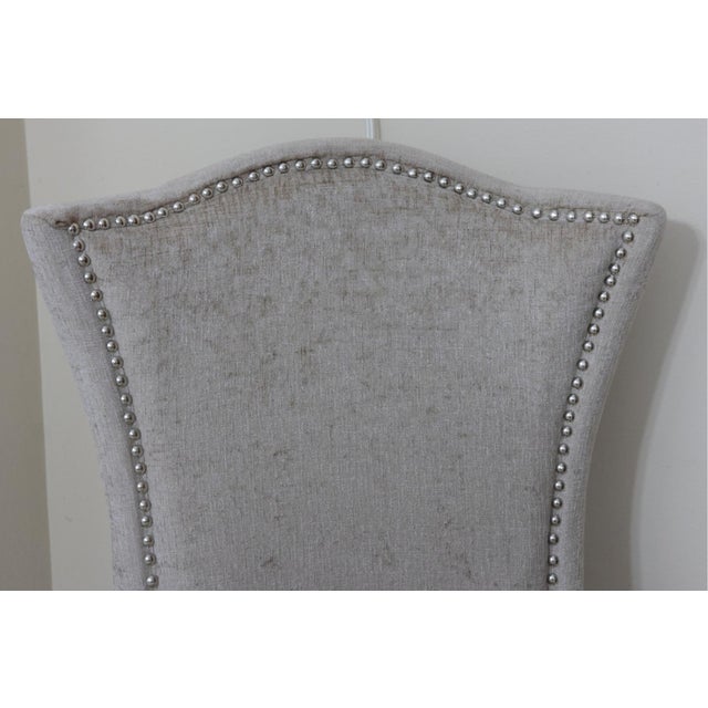 Contemporary Upholstered Accent Chair With Silver Nailhead Trim For Sale - Image 4 of 10