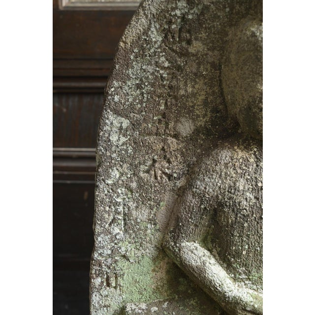 Late 18th Century Antique Japanese Stone Buddha Statue of Kannon Bodhisattva (Seated) / Edo Period / 1750-1850 For Sale - Image 5 of 14