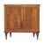 Brown Ribbed Mango Wood 3-Drawer Chest With Brass Hardware For Sale - Image 8 of 8