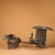 Large Vintage Bronze Chariot Sculpture - Asian Gold-Inlaid Horse & Carriage Statue With Inscriptions For Sale - Image 4 of 10