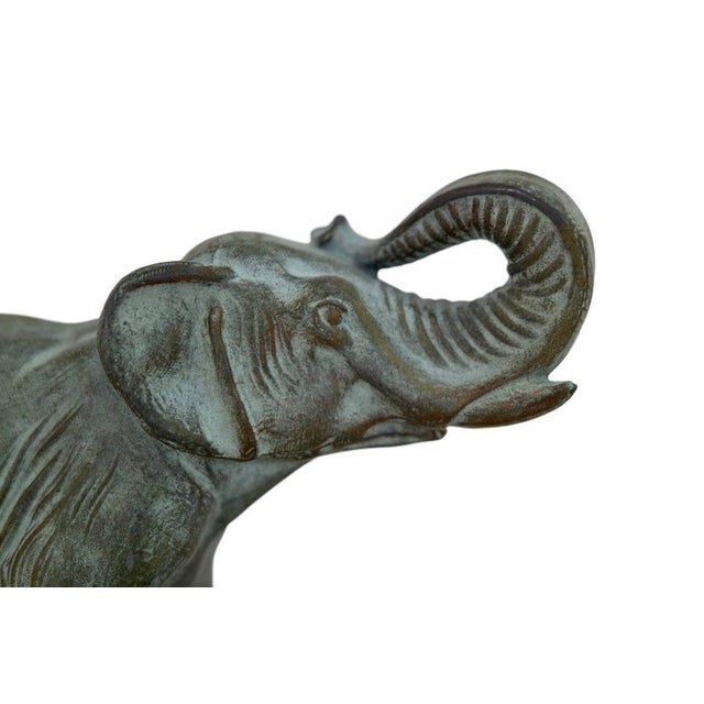 Stone Large Elephant Bookends, Set of 2 For Sale - Image 7 of 10