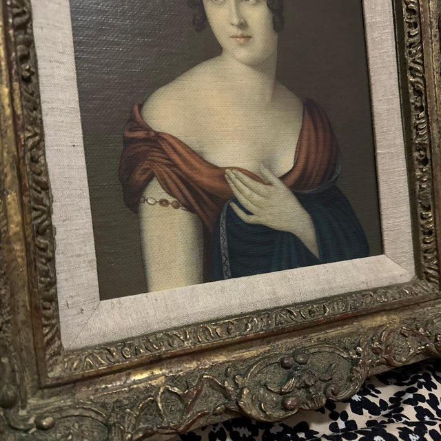 Mediterranean 1960s "The Beautiful Greek": Marie Pauline Bonaparte Print on Board Framed Reproduction For Sale - Image 3 of 9