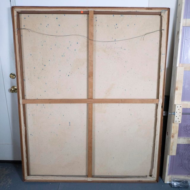 Vintage Post-War Abstract Expressionist / Pop Art Oil on Canvas For Sale - Image 9 of 11