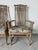 1980s Vintage Coastal Organic Rattan and Leather Arm Dining Chairs – A Pair For Sale - Image 5 of 12