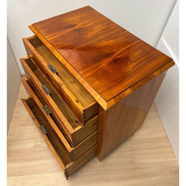 Early 19th Century Biedermeier Ebonized Chest of Drawers in Cherry Veneer, South Germany, 1830 For Sale - Image 5 of 18