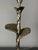 Silver Brass Silver Flower Lamp with Cocoon Fabric Shade, 1980s For Sale - Image 8 of 11