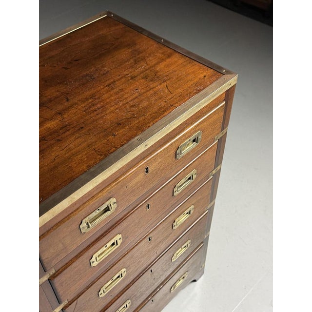 Campaign Chest of Drawers in Mahogany, 1800s For Sale - Image 17 of 18